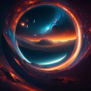 create a solar system that you can view trough a circular hole o...