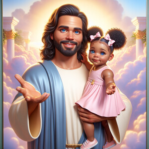 Create a 3D realistic artwork featuring the phrase 'Jesus Saves'...