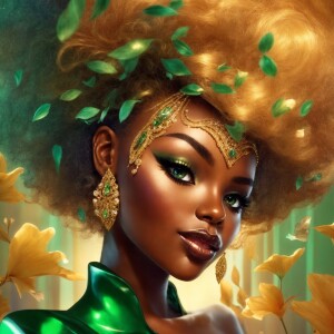 Design a high-resolution cartoon illustration featuring an Afric...