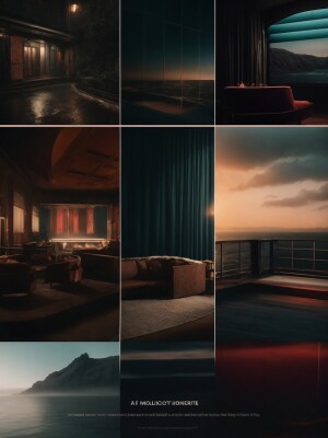 a beautiful woman, in the style of texture-rich layers, dark bla...