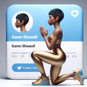 Create a 3D illustration of a realistic light skinned African-Am...