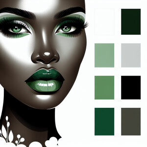 Create a sophisticated color palette with a mix of white, variou...