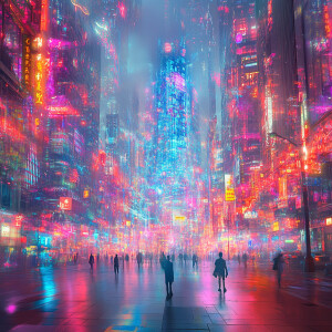 In a mesmerizingly futuristic scene, a digital manipulation expe...
