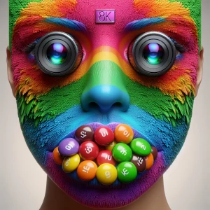 Design an 8K UHD, hyper-realistic 3D facial model featuring came...