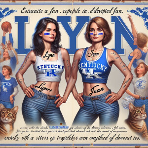 Create an image depicting two women showing their support for th...