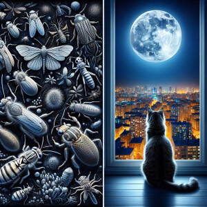 Фото должно быть реалистичное
Кот сидит на окне квартиры и смотр...