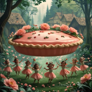 Generate a hyperrealistic image capturing a magical elfin forest...