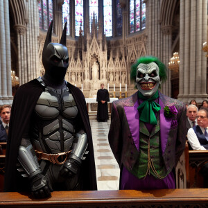 Batman and Joker wedding