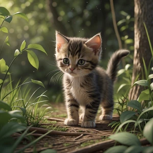 A small kitten skeeping