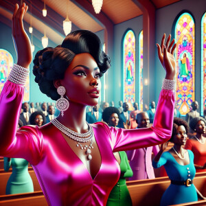 Enhance the previous image by adding more vibrant colors. Featur...