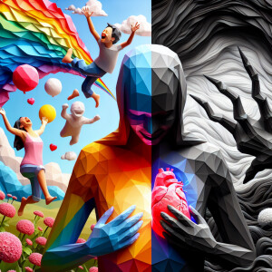 “Grief is like living two lives. One is where you pretend that e...