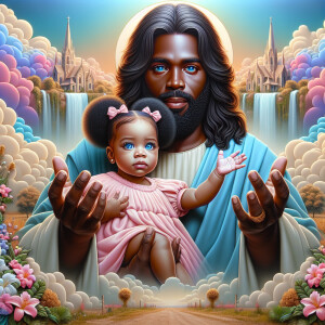 Create a 3D realistic artwork featuring the phrase 'Jesus Saves'...