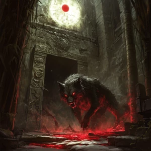 Within an ancient, decrepit temple shrouded by bamboo, a demon a...