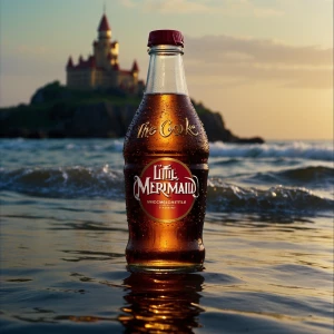 New coke bottles shaped like the golden castle in the background...