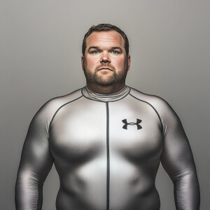 Create a hyper-realistic photograph body  image scan of Brian Bu...