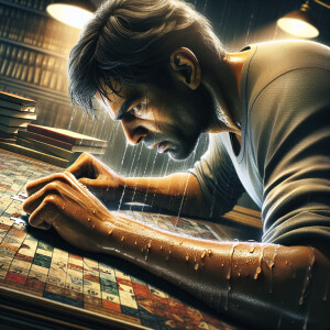 A person in tright situation