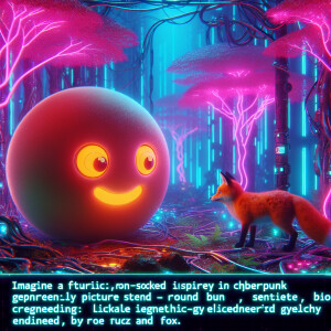A round bun with eyes and mouth met a bioengineered fox in the f...