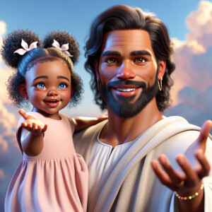 Create a 3D realistic artwork featuring the phrase 'Jesus Saves'...