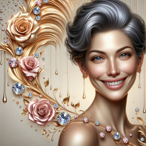 A horizontal portrait of a thinner, smiling heavy set
Caucasia...