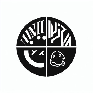 Используй в логотипе этот текст: Земфира агата Кристи Radiohead...