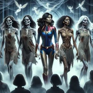 🧟♀️🧟♀️🧟♀️🧟♀️🦸♀️,errie ghostly haunting background