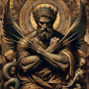 Imagine a detailed and comprehensive Illuminati Manuscript featu...