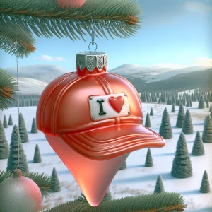 Photorealistic A photo of a 1950s kitschy blown glass Christmas...