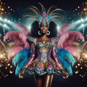 "Create an image of a vibrant female character that takes inspir...