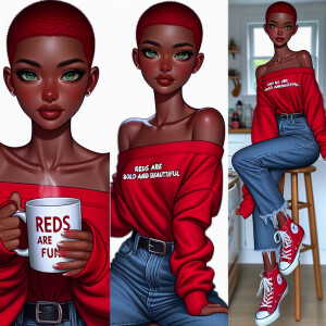 3-D image of a BEAUTIFUL LIGHT SKIN AFRICAN-AMERICAN young woman...