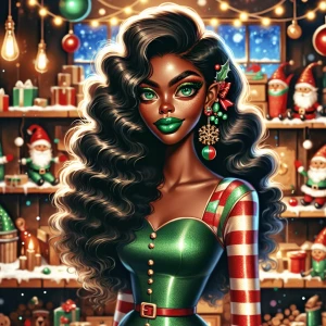A festive and vibrant airbrush oil painting digital illustration...