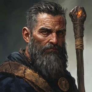 Up close art of the head of 47 year old man that is 6’0 and weig...