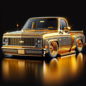 elegant indiresent gold  metallic 1983 Chevrolet C10 truck made...
