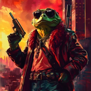 MEME PEPE in GTA art style — — highly detailed character portra...