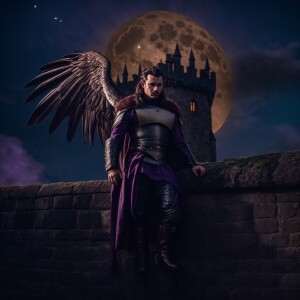 stable diffusion, comic style, 16k, a muscular gargoyle with lav...