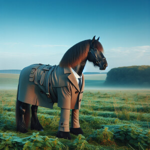 Horse in the coat
