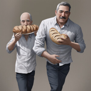 draw a father going for bread