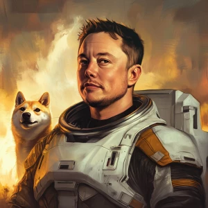 Elon Musk,i'm a mad scientist sending dogecoin to mars, GTA styl...