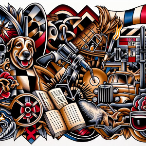 I want tattoo that will describe all my hobbies and life way. Pa...