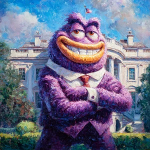 Grimace from McDonald’s in the White House