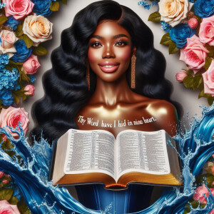 Create an image of an ultra-light-skinned African-American woman...