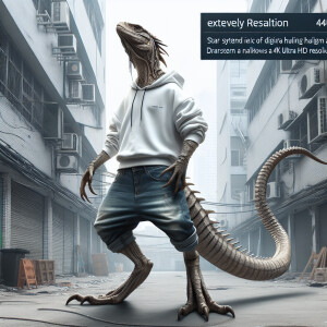 Create a high-resolution digital art piece depicting a Reptilian...