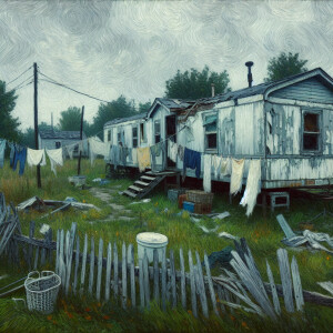 The opening scene is of a rundown Single Wide Mobile home in muc...
