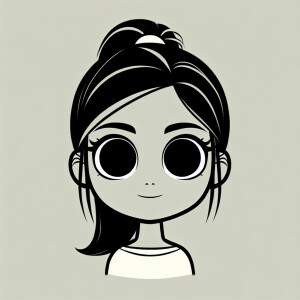 girl with white eyes