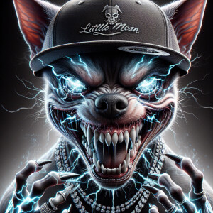 Coco  chihuahua face, extremely aggressive, rabid, showing sharp...