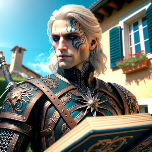 Caranthir-Ar-Fieniel from the Witcher. Black eldritch armor. Pal...