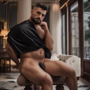 Carlos es nudista y tiene un cuerpo peludo y musculoso, con un p...
