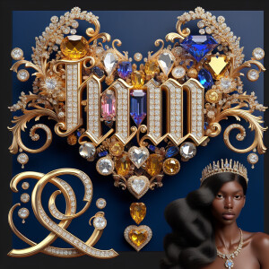 Craft a 3-D image showcasing the name 'KAREN' in a luxurious gol...