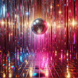 Photorealistic background image. High resolution. Disco backgrou...