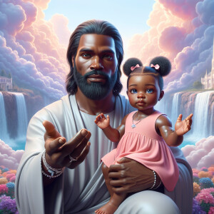 Create a 3D realistic artwork featuring the phrase 'Jesus Saves'...