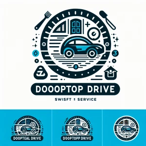 Create a visually appealing logo for Doorstep Drive, a convenien...